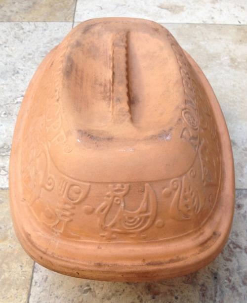 vintage West German Terracotta Romertopf Casserole Dish Bay 111