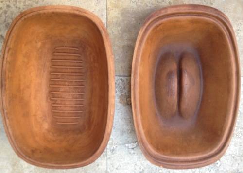 vintage West German Terracotta Romertopf Casserole Dish Bay 111