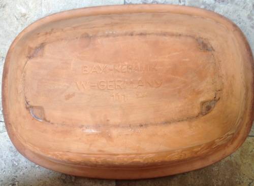 vintage West German Terracotta Romertopf Casserole Dish Bay 111