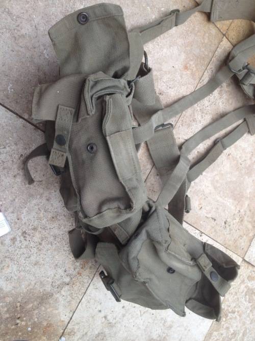vintage army satchel with back straps