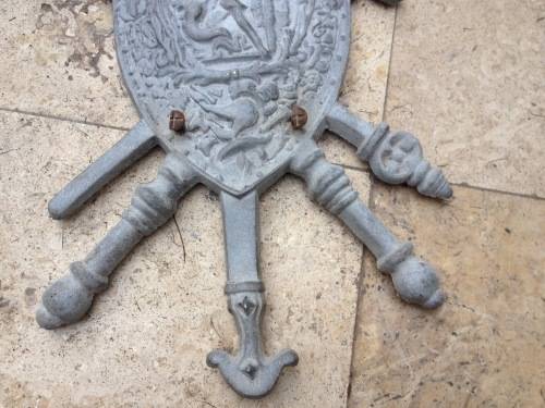 coat of arms , Aluminium family crest wall hanging vintage , made in Japan