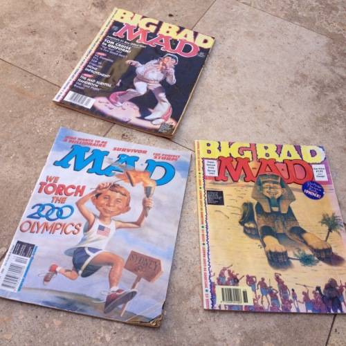3 old mad magazines