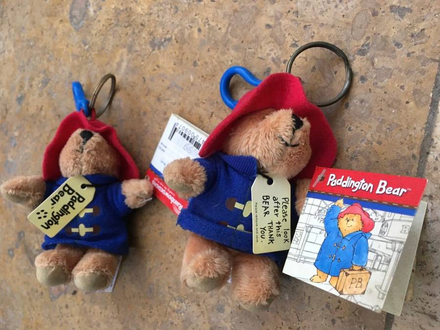 pair of small Paddington Bear keyring