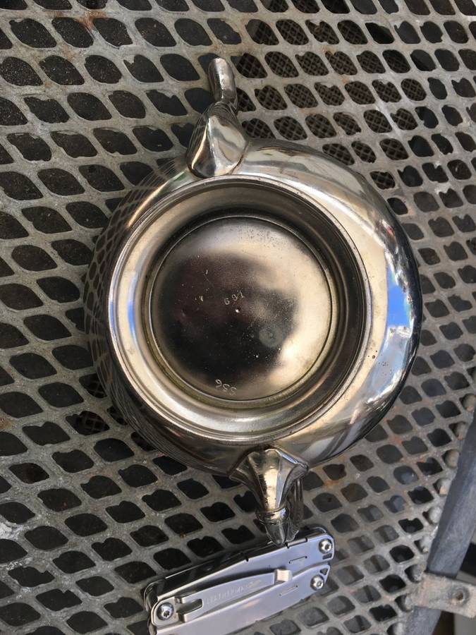 vintage victorian ornate rare silver Alladin genie teapot