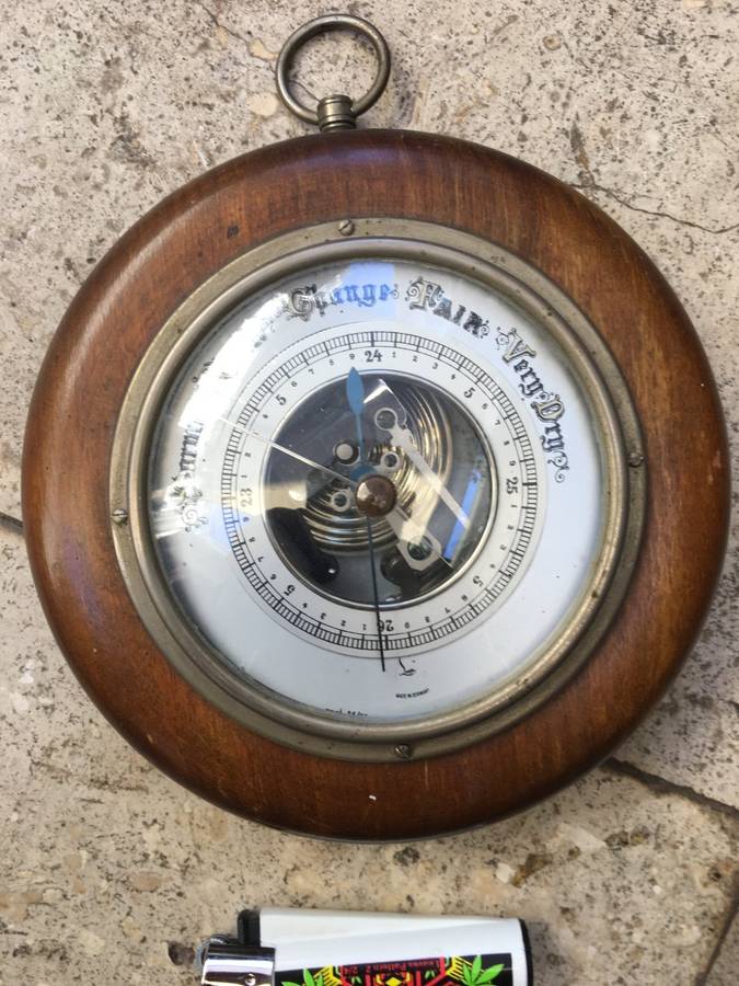 vintage lufft round barometer , Germany German