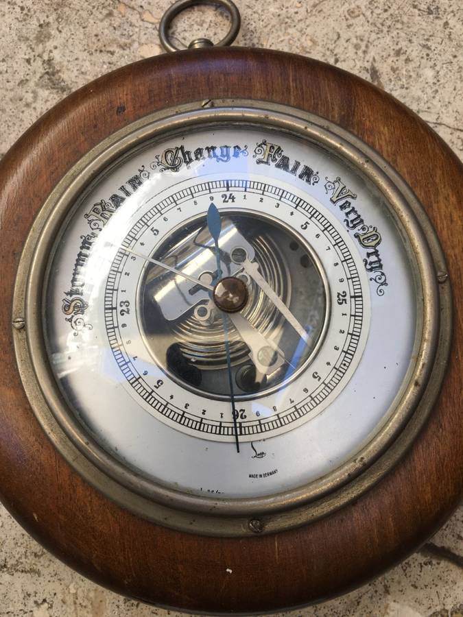 vintage lufft round barometer , Germany German