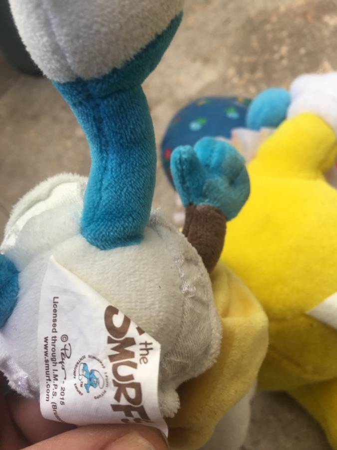 smurf pair of soft dolls