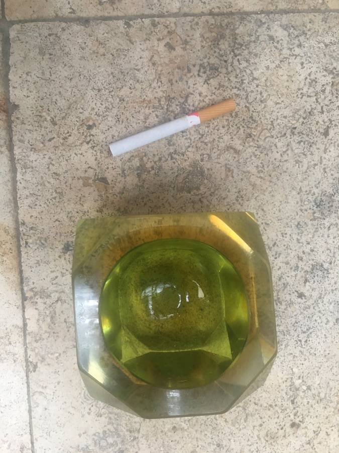 Vintage  Murano glass ashtray by Flávio poli