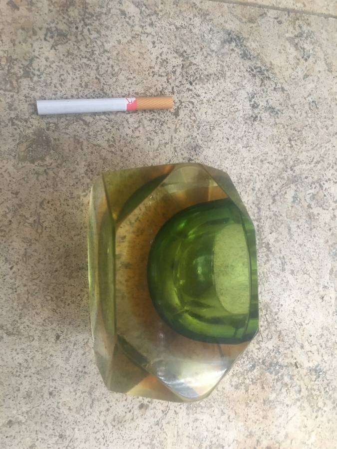 Vintage  Murano glass ashtray by Flávio poli
