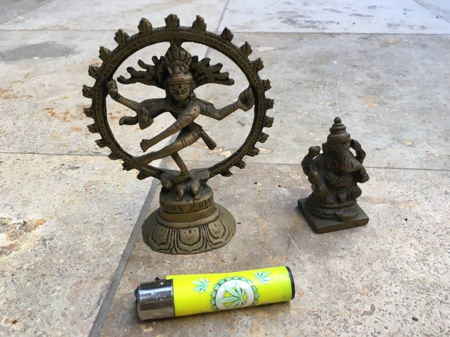 vintage brass shiva and brass tibetan Hongge Ganapati Ganesha lord god elephant pair