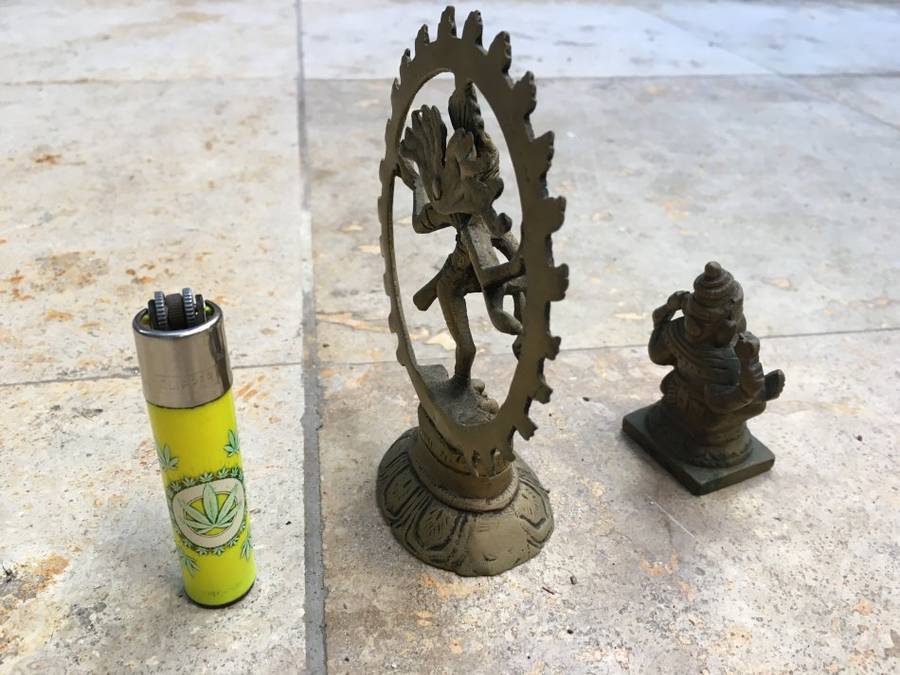 vintage brass shiva and brass tibetan Hongge Ganapati Ganesha lord god elephant pair
