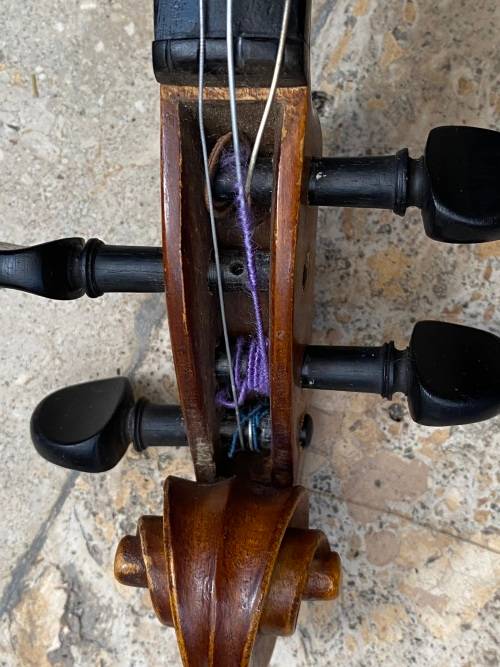 vintage violin COPY OF ANTONIUS STRADIVAIUS VIOLIN FACIEBAT CREMONA 1713 made in Germany