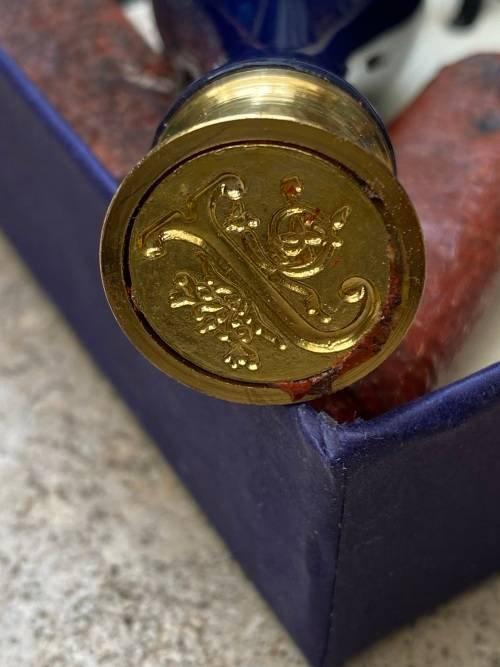 vintage stuart houghton design seal with wax