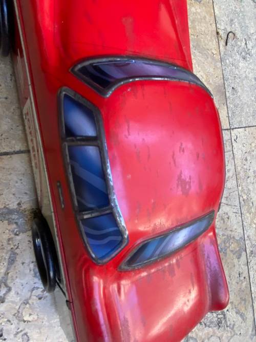 vintage red toffee tin car woolworths toffees storage tin trinket box