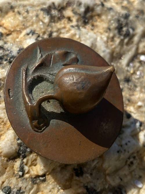 antique bronze chinese teapot tea pot on wood pedestal signed