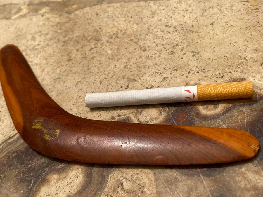 Vintage hunting boomerang Australian wood