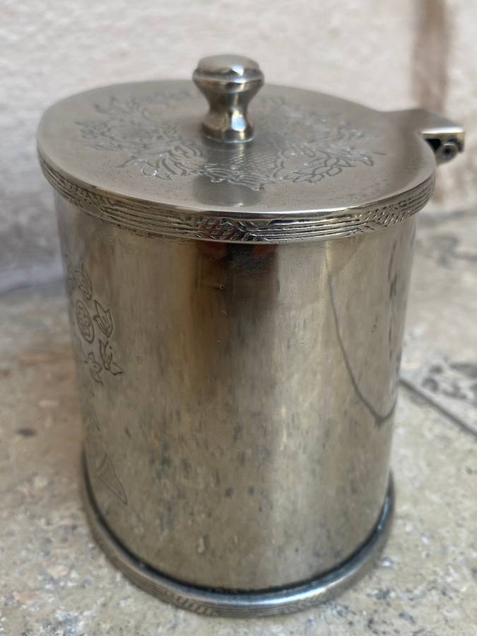 Vintage Sheffield collection hinged sugar bowl Argenteria Italy silver plate