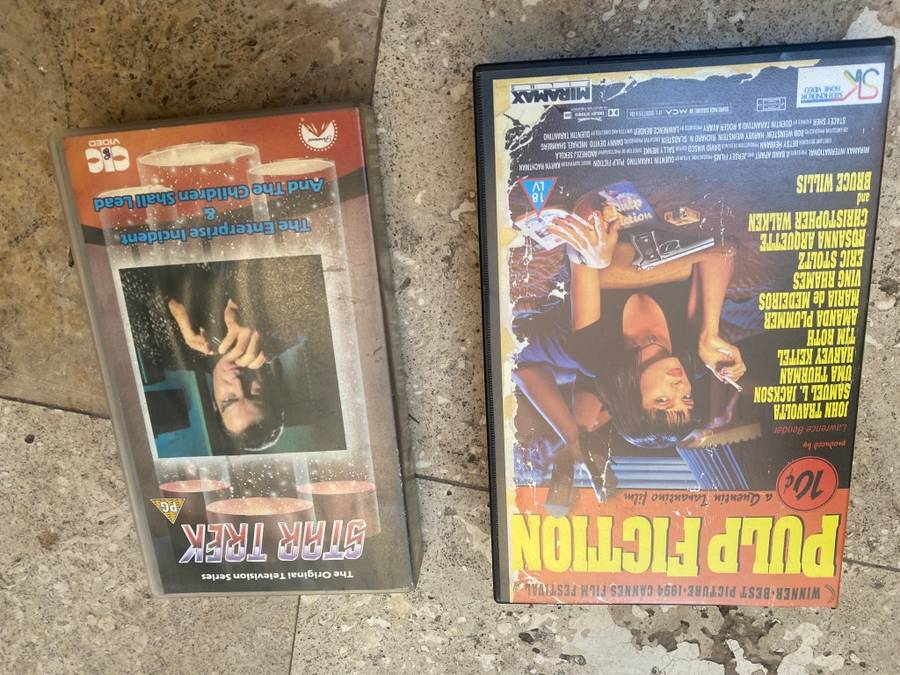 Star Trek the original vhs , and pulp fiction vhs pair
