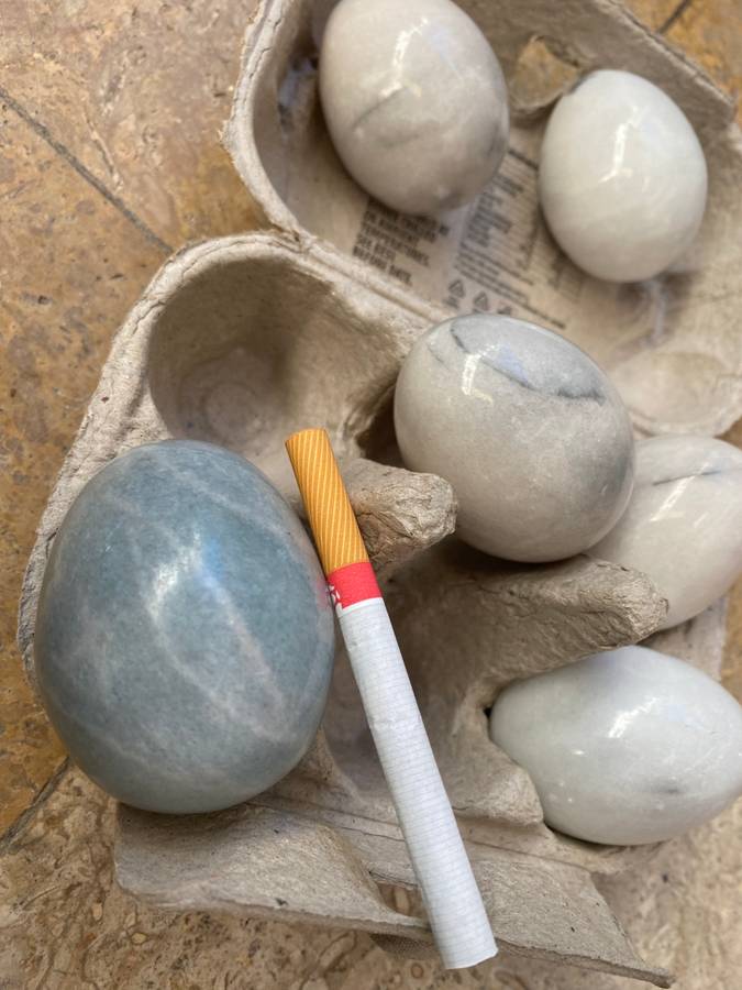 Polished precious stone egg eggs lot of 6