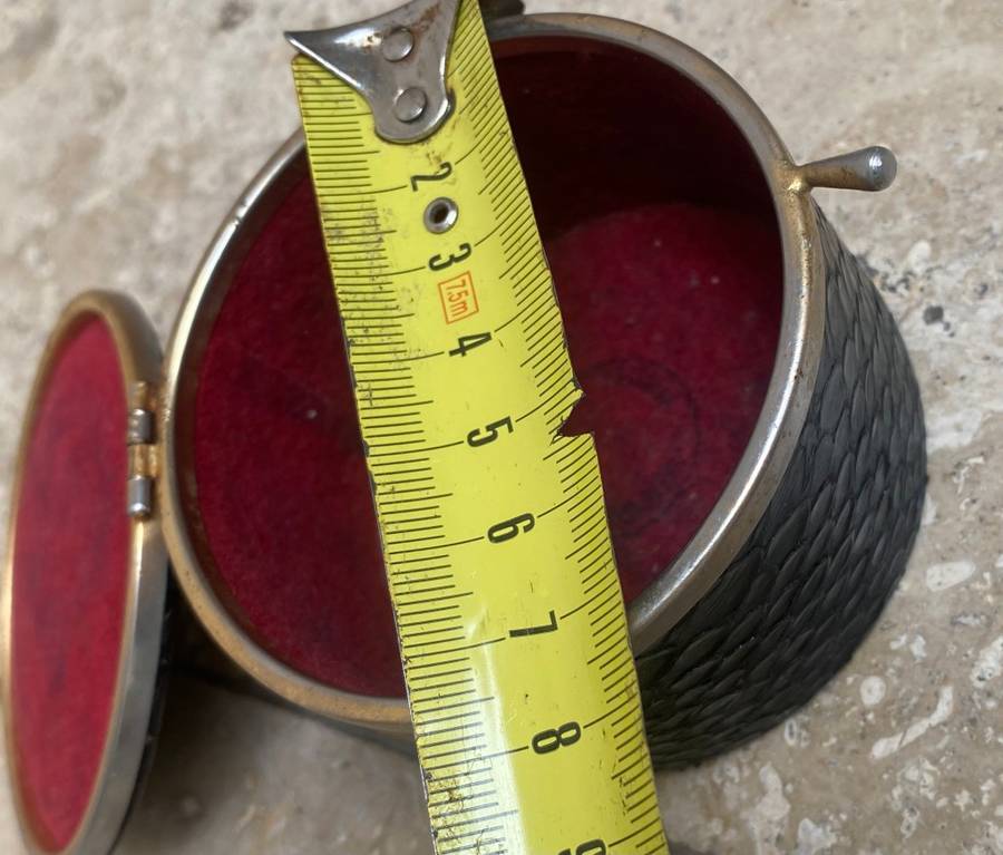 Antique snake skin  snakeskin trinket box ring box