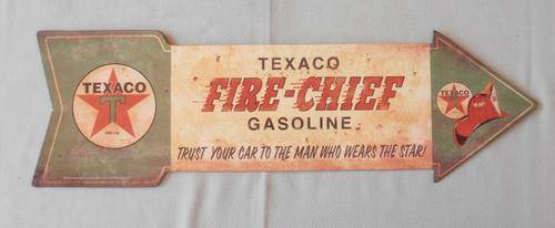 Texaco Fire Chief metal sign