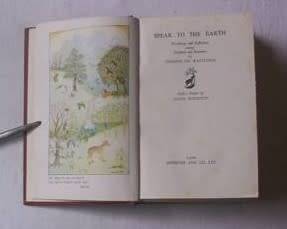 SPEAK TO THE EARTH, VIVIENNE DE WATTERVILLE, 1935, 1st (elephants, Kenya)
