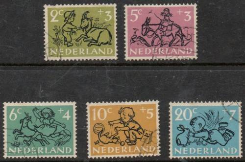 Netherlands, 1953 Child Welfare, set of 5, used