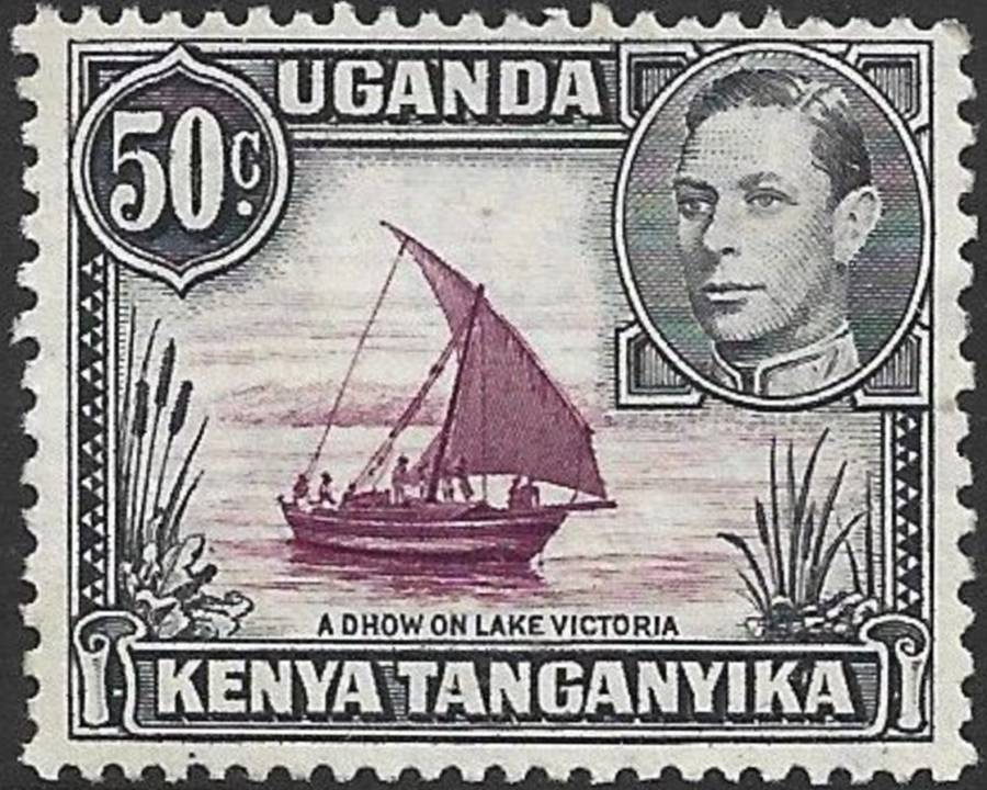 Kenya Uganda Tanganyika GVIR, 1939,50cents, purple & black, perf 13 x 11.75, MH *