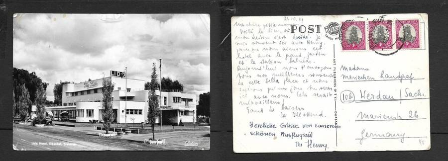 South Africa, Lido hotel, Eikenhof, Johannesburg, transvaal, used 3d, 1951 > Germany