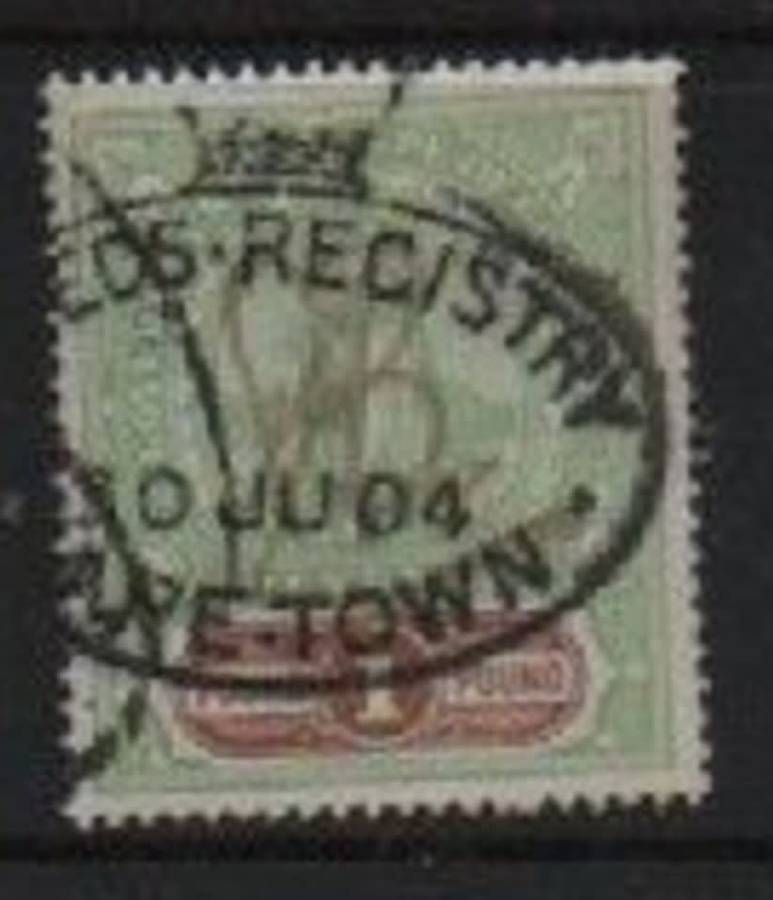 S.Africa, Cape of Good Hope, revenue, VRI, 1898, Hope Standing £1, used