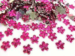 Pink Flower Rhinestones for Scrapbooking/Cardmaking(Pack of 20)