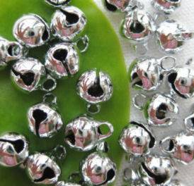 Silvertone Jingle Bells(6mm) (Pack of 10)