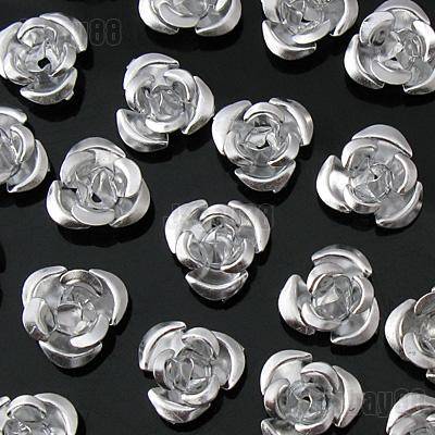 Silver Metal Rose(6mm)