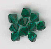 Emerald Swarovski  Bicones(4mm)