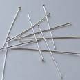 50 Silverplated HEADPINS(50mm)