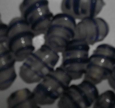 Dark Blue Swirl Glass Beads(Pack of 10)