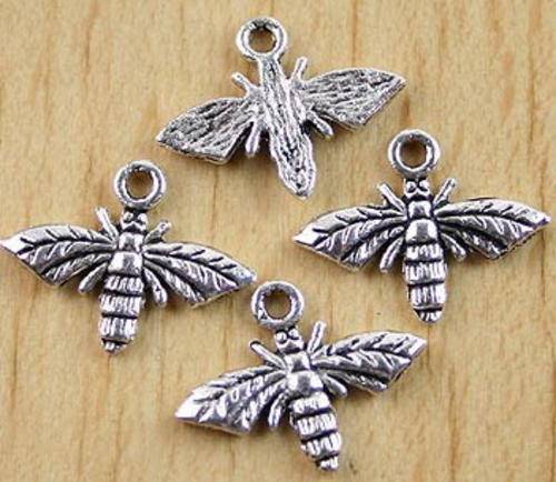 Nickle Bee Charms(13mmx17mm)