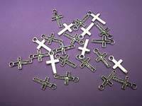 Nickle Cross Charms(15mm)