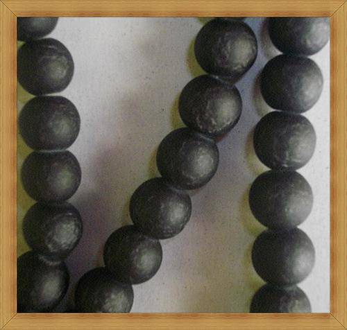Pitted Metal Beads - Matt Black(8mm)- Pack of 28 Beads