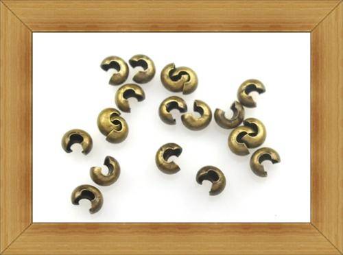 Clearance Specials!!!!!!! Bronze Crimp Covers(4mm)- Pack of 25
