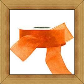 Organza Ribbon - Tropical Orange(10mm)-Sold per metre