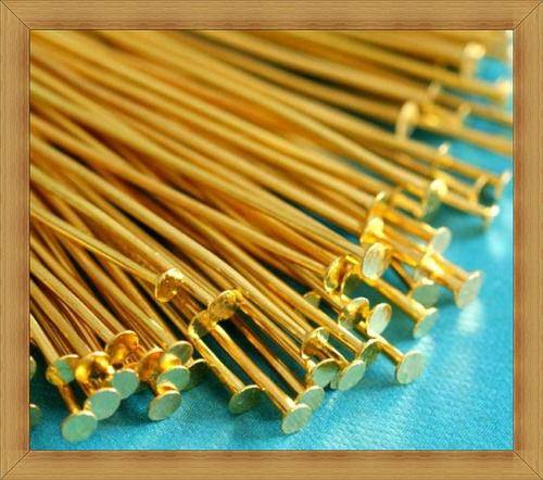 Goldtone HEADPINS(50mm) = Pack of 50
