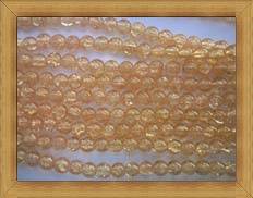 Peach Crackle Glass Beads(8mm)(Pack of 10)