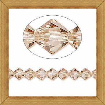 Swarovski Crystal Bicones(4mm) -LIGHT COLORADO TOPAZ (Pack of 10)