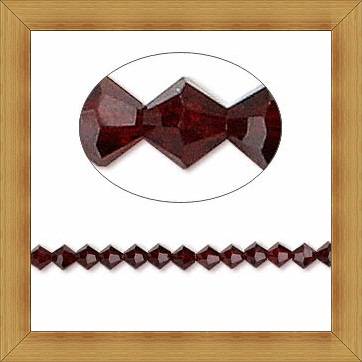 Swarovski Crystal Bicones(3mm) -GARNET (Pack of 10)
