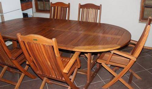 8 - 6 seater + 6 chairs & cushions **MAKE AN OFFER**