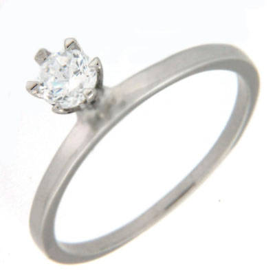 Solid 925 Sterling Silver & CZ ring size 7# + 1.32g