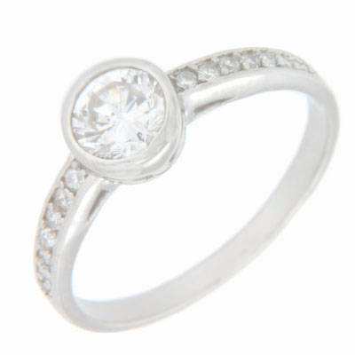 Solid 925 Sterling Silver & CZ ring size 9# + 1.94g
