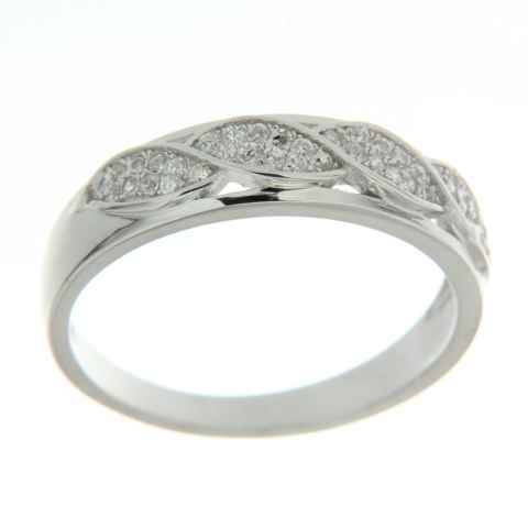 Solid 925 Sterling Silver & CZ ring size 10# + 2.94g