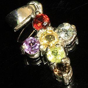 925 sterling silver pendant with natural mined Gemstones